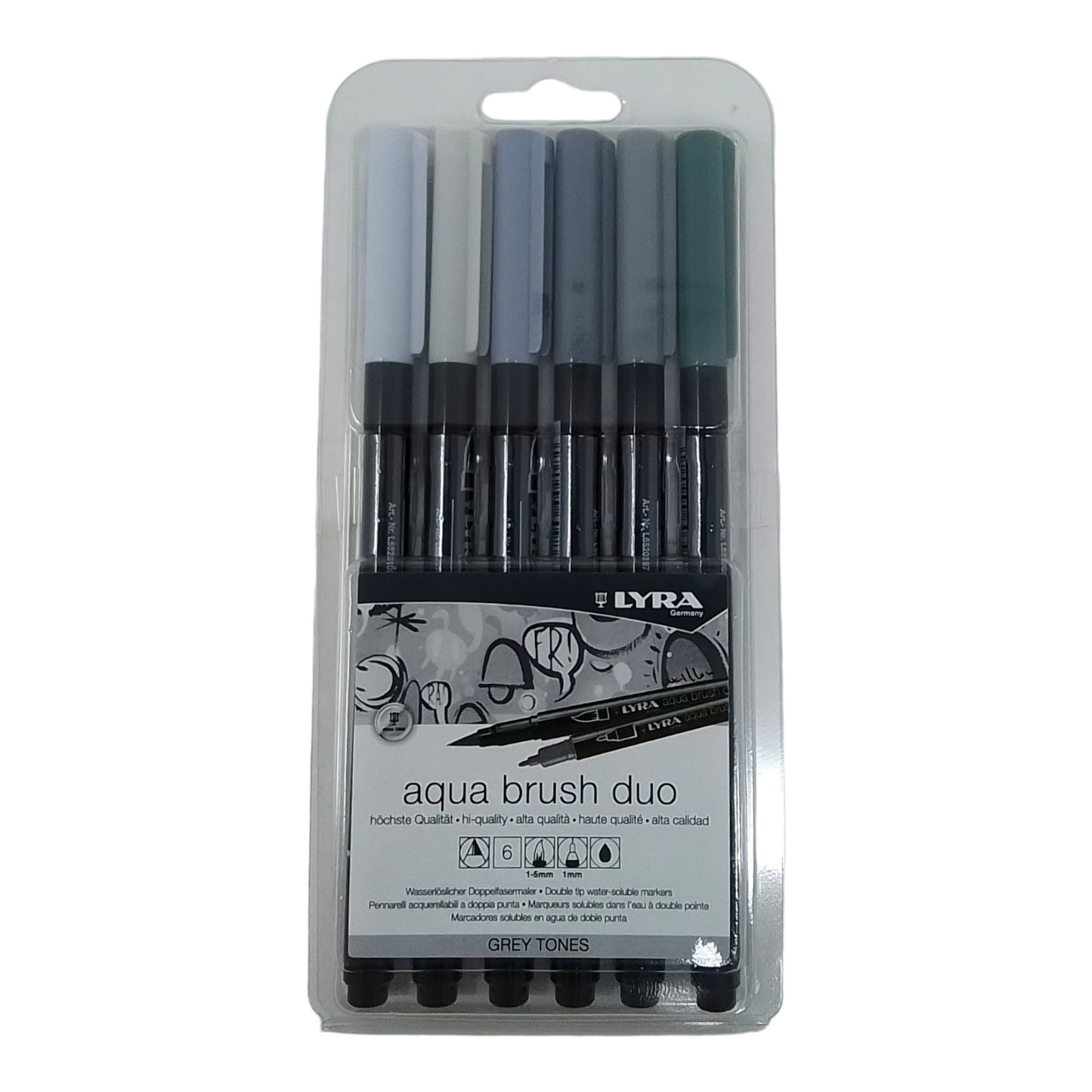 LYRA Aqua Brush Duo - confez. da 6 pezzi (Base Acqua)
