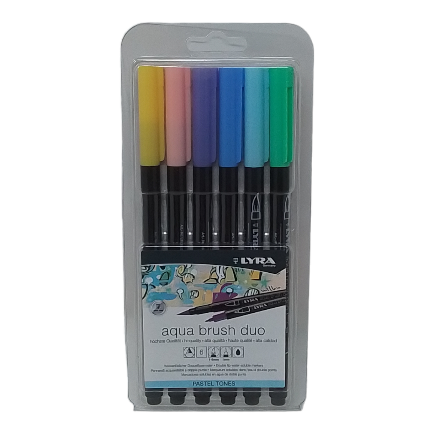 LYRA Aqua Brush Duo - confez. da 6 pezzi (Base Acqua)