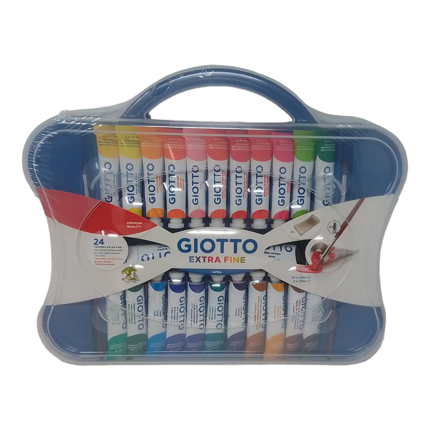 GIOTTO - Tempera extrafine - Valigetta da 5, 12 o 24 tubetti