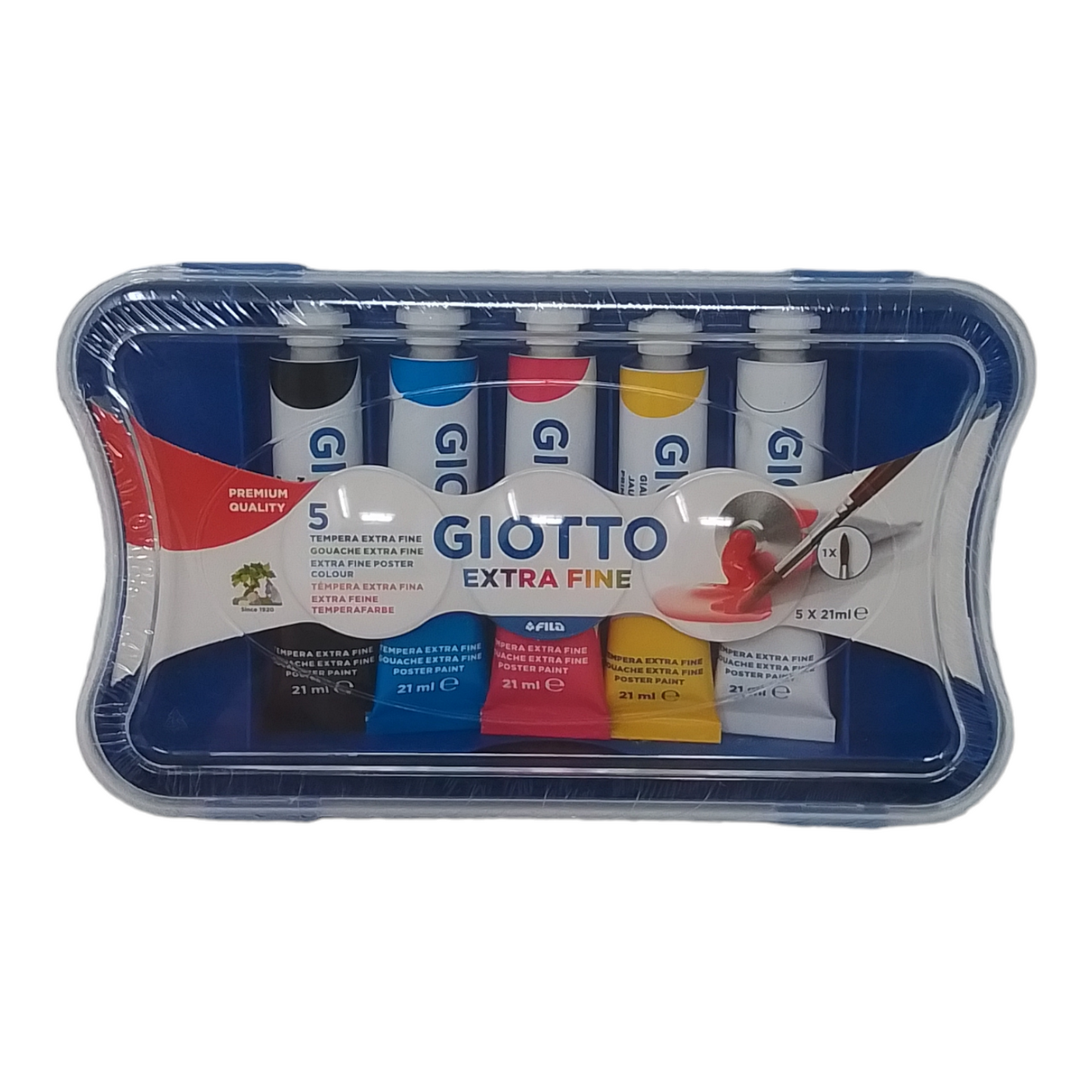 GIOTTO - Tempera extrafine - Valigetta da 5, 12 o 24 tubetti