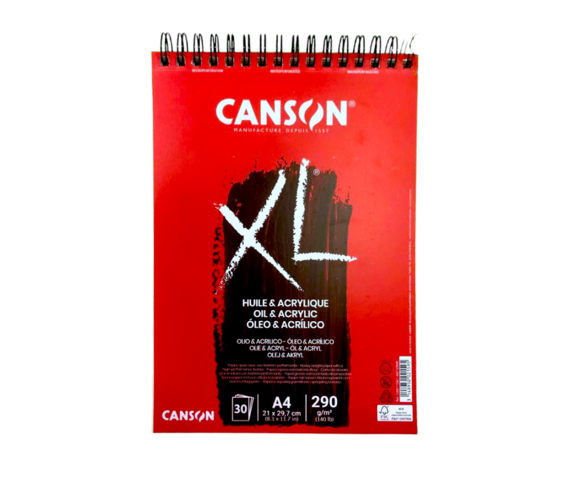 CANSON XL HUILE E ACRYLIQUE - FORMATO A4