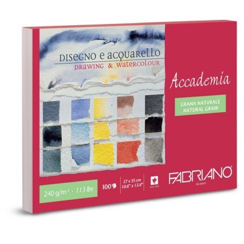 Blocco fogli Disegno e Acquerello Fabriano