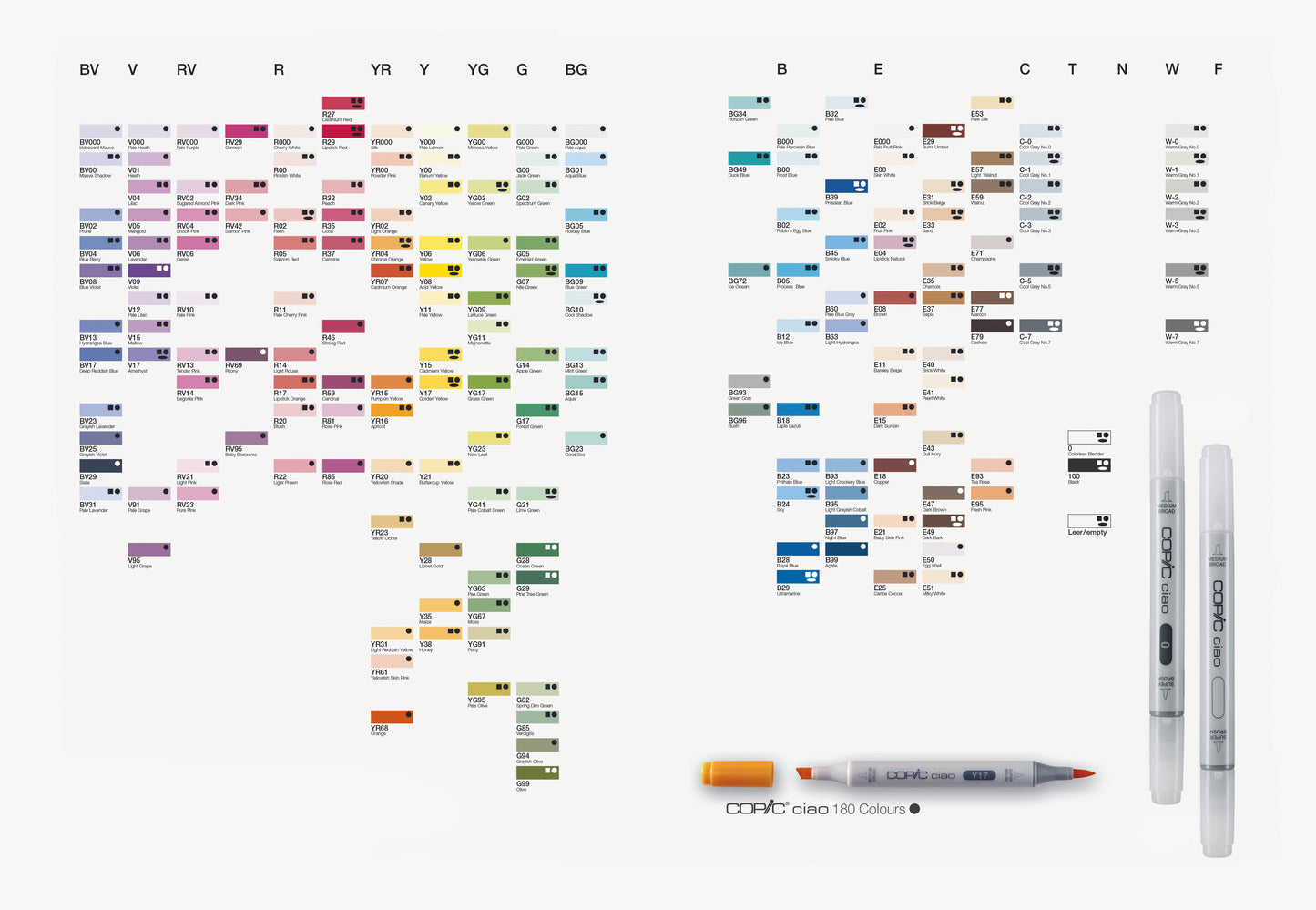 COPIC CIAO Linea Grigi - Pennarello doppia punta (Sfusi) (Base Alcol)