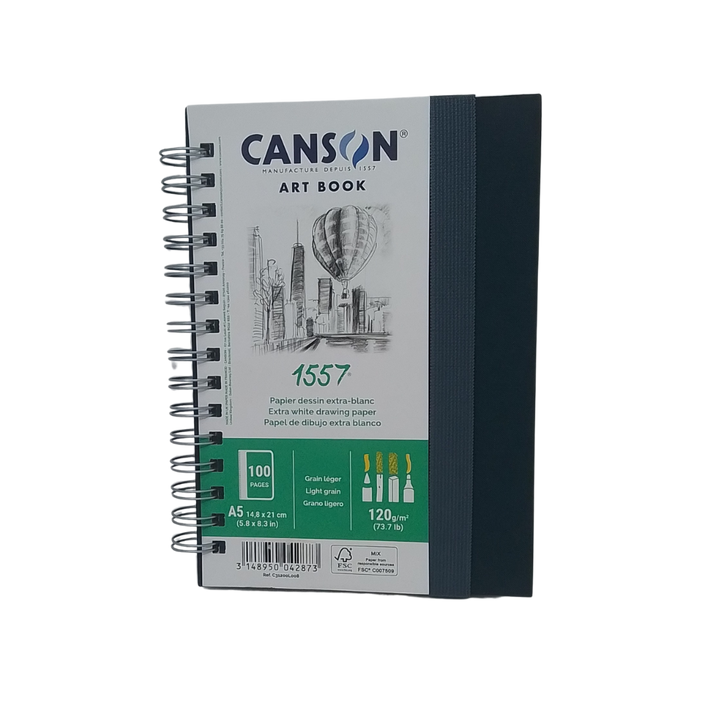 CANSON - BLOCCO ART BOOK 1557 120GR A5 SPIRALE LL