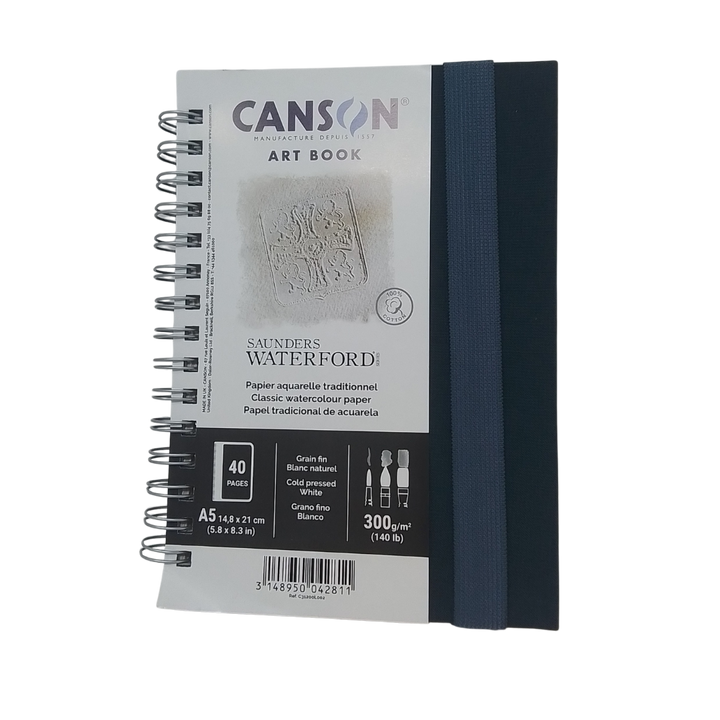 CANSON - BLOCCO ART BOOK SAUNDERS WATERFORD 300GR A5 SPIRALE LL