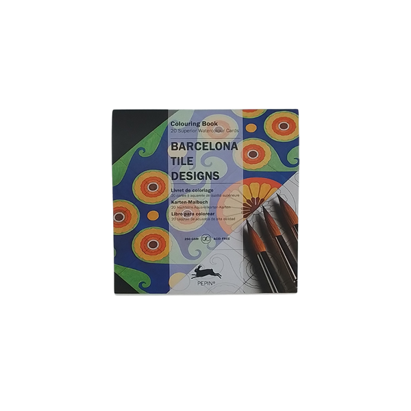 PEPIN - BACELONA TILE DESIGNS (20 CARD DA COLORARE 160X160MM)