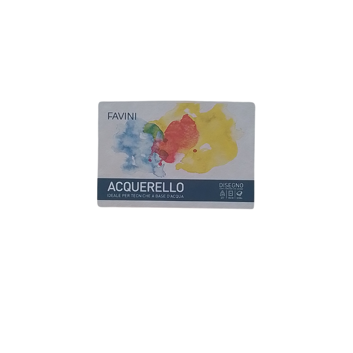 FAVINI - DISEGNO CARTA PER ACQUERELLO 340GR 100X150MM 10 FOGLI