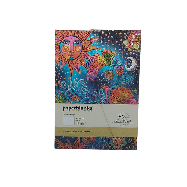 PAPERBLANKS - CELESTIAL MAGIC QUADERNO BIANCO MIDI COPERTINA RIGIDA 120GR 144 PAGINE