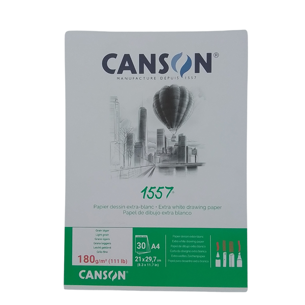 CANSON - BLOCCO 1557 CARTA DA DISEGNO 180GR A4