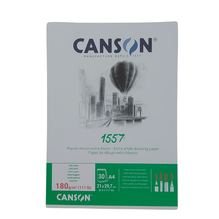 CANSON - BLOCCO 1557 CARTA DA DISEGNO 180GR A4