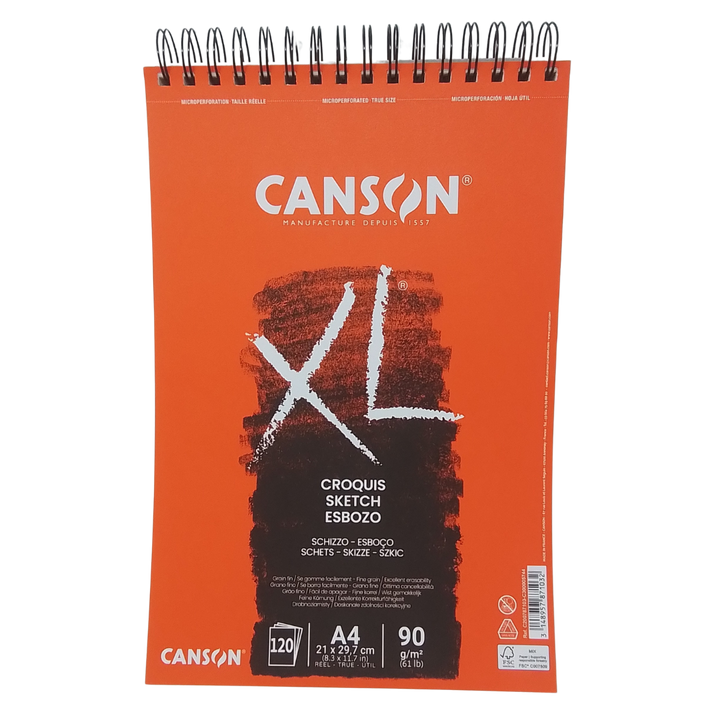 CANSON - BLOCCO XL MICROPERFORATO 90GR A4 SPIRALE LC