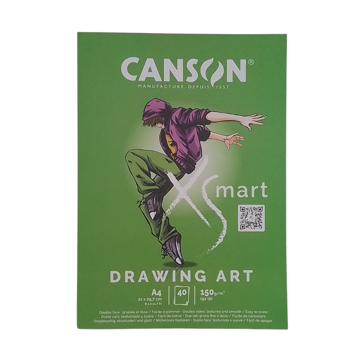 CANSON - BLOCCO XSMART DRAWING ART 150GR A4