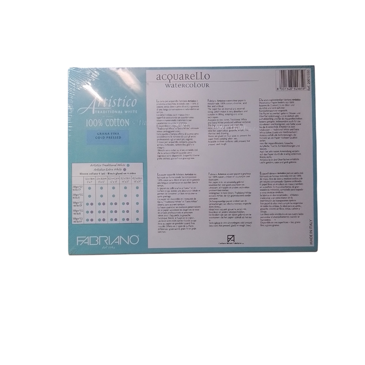 FABRIANO - BLOCCO ACQUARELLO ARTISTICO 200GR 23X30,5
