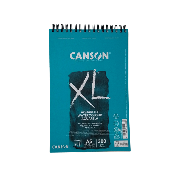 CANSON - XL WATERCOLOUR (CARTA DA ACQUERELLO) A5 14.8 X 21
