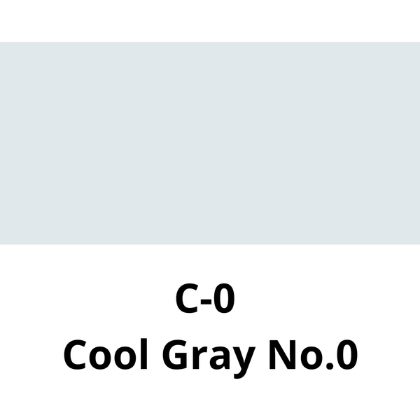 COPIC - CIAO BRUSH PEN SFUSI (SCALA GRIGI) C-0 COOL GRAY NO.0