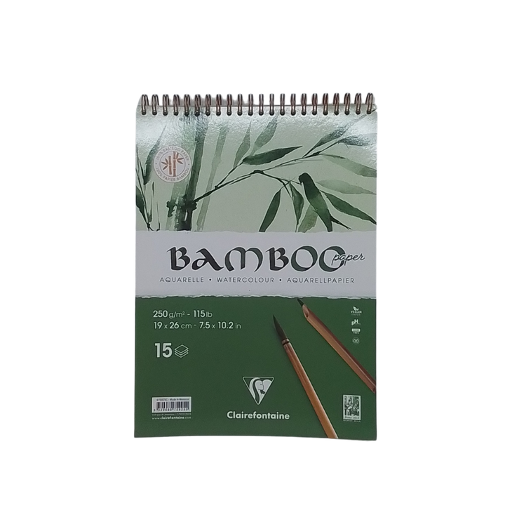CLAIREFONTAINE - BLOCCO BAMBOO PAPER 250GR 19X26 SPIRALE LC