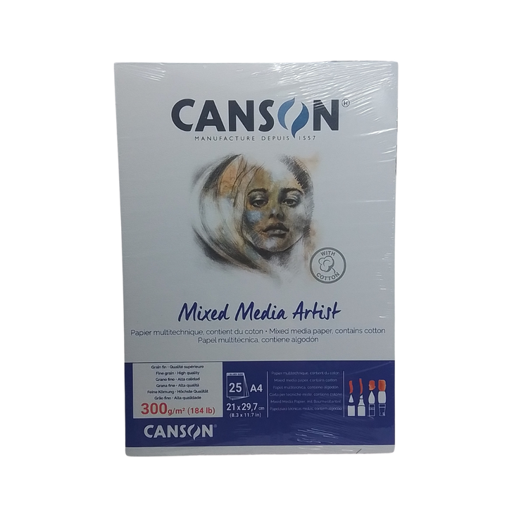 CANSON - MIXED MEDIA ARTIST BLOCCO A4 300GR