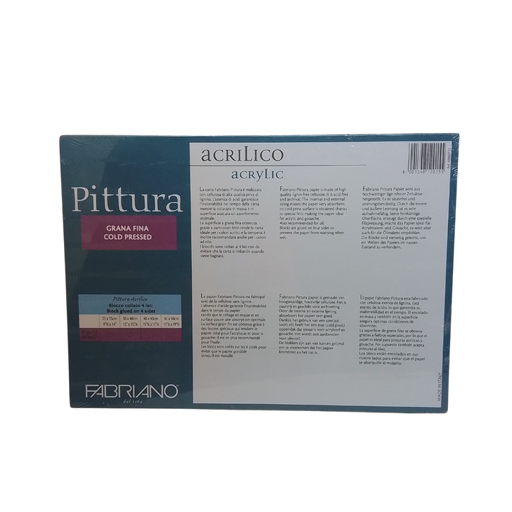FABRIANO - BLOCCO PITTURA ACRILICO 400GR 25X35