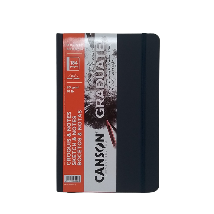 CANSON - SKETCHBOOK GRADUATE 90GR 14X21,6 COPERTINA RIGIDA