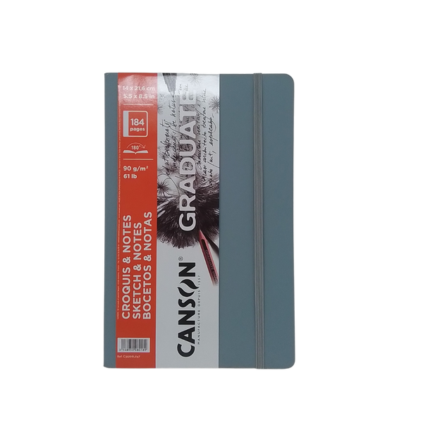 CANSON - SKETCHBOOK GRADUATE 90GR 14X21,6 COPERTINA FLESSIBILE