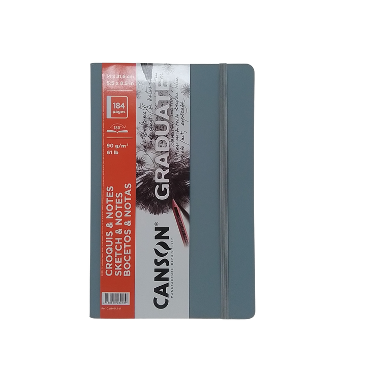 CANSON - SKETCHBOOK GRADUATE 90GR 14X21,6 COPERTINA FLESSIBILE