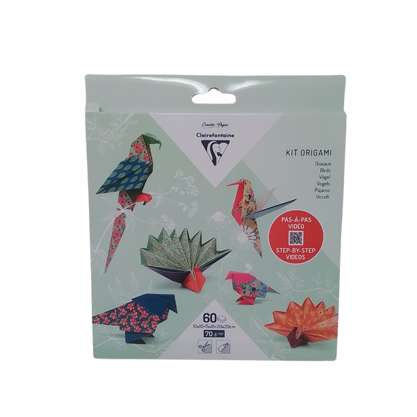 CLAIREFONTAINE - KIT ORIGAMI UCCELLI 10x10 - 15x15 - 20x20