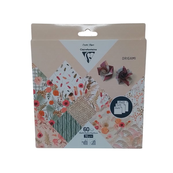 CLAIREFONTAINE - KIT ORIGAMI ROSE 10X10 - 15X15 - 20X20