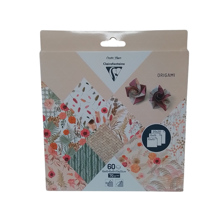 CLAIREFONTAINE - KIT ORIGAMI ROSE 10X10 - 15X15 - 20X20