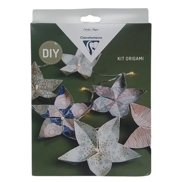 CLAIREFONTAINE - KIT ORIGAMI FIORI 9X9 + LUCI LED