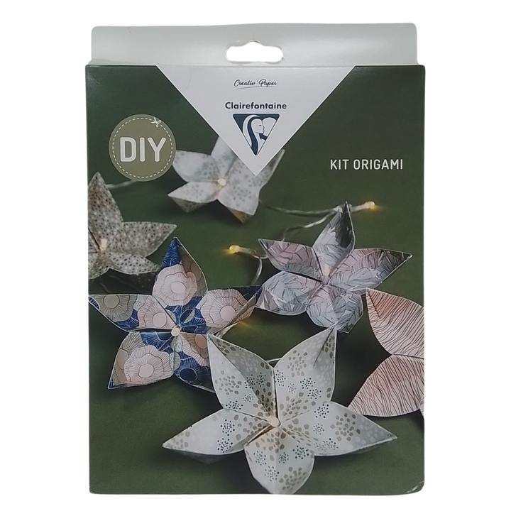 CLAIREFONTAINE - KIT ORIGAMI FIORI 9X9 + LUCI LED