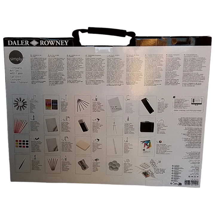 DALER ROWNEY - SET STUDIO COMPLETO CON CAVALLETTO 115 PEZZI