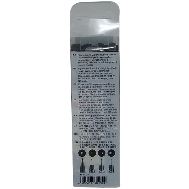 FABER-CASTELL - 4 PITT ARTIST PENS (MANGA BLACK SET)
