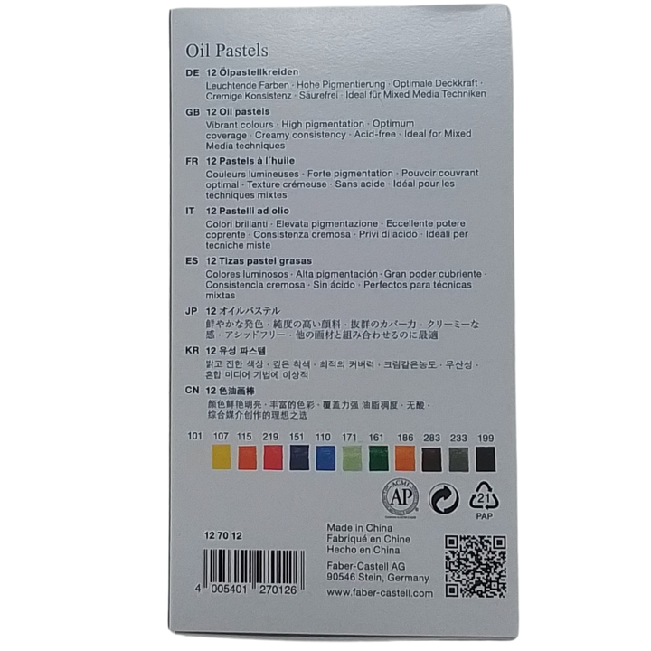 FABER-CASTELL - CONF. 12 PASTELLI AD OLIO