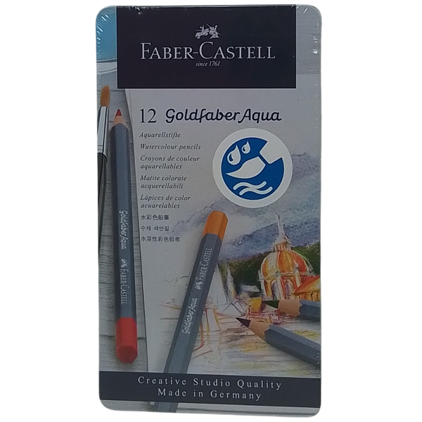 FABER-CASTELL - CONF. 12 GOLDFABER AQUA MATITE COLORATE ACQUERELLABILI