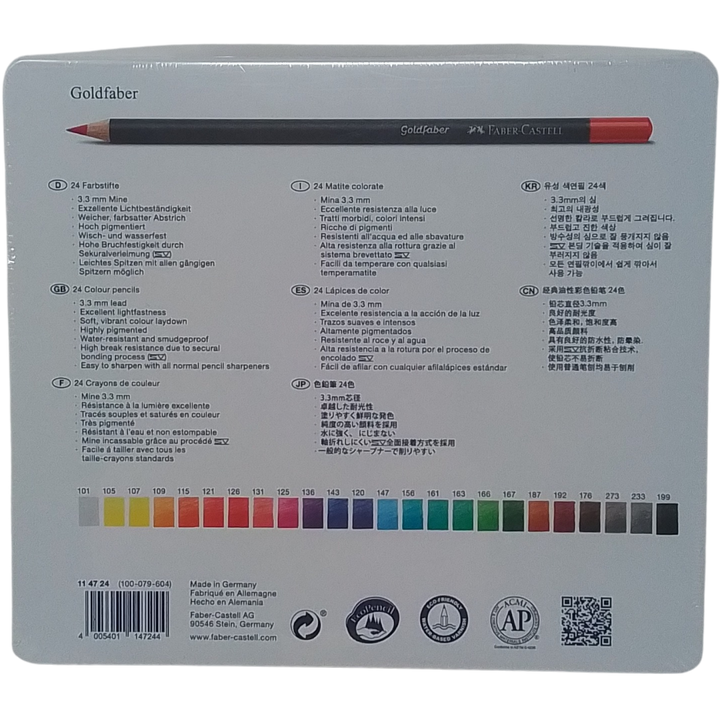 FABER-CASTELL - CONF. 24 GOLDFABER MATITE COLORATE