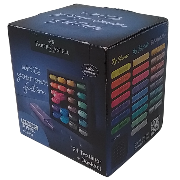 FABER-CASTELL - SET DA SCRIVANIA 24 EVIDENZIATORI WRITE YOUR OWN FUTURE