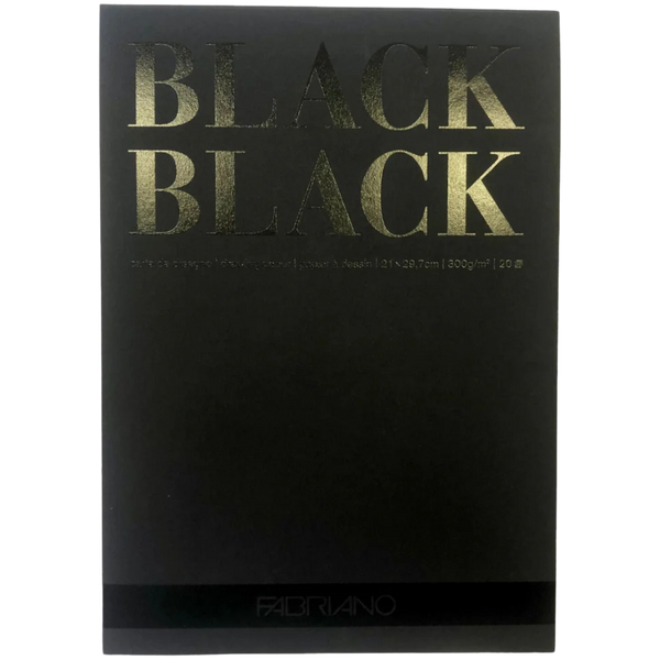 FABRIANO - BLOCCO BLACK BLACK CARTA DA DISEGNO ULTRABLACK 21X29,7 CM