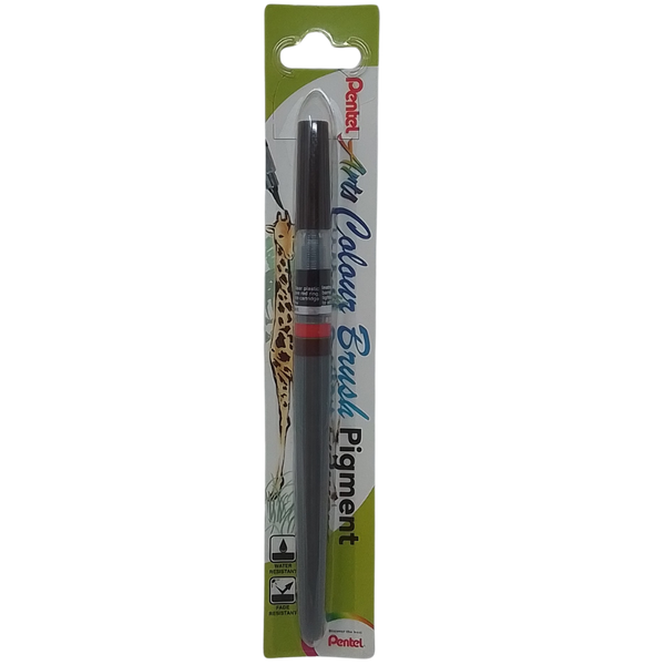 PENTEL - ARTS COLOUR BRUSH PIGMENT SEPPIA (PENNELLO RICARICABILE CON CARTUCCIA DI INCHIOSTRO INDELEBILE)