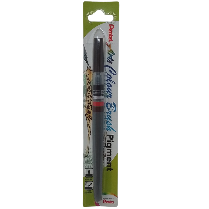 PENTEL - ARTS COLOUR BRUSH PIGMENT SEPPIA (PENNELLO RICARICABILE CON CARTUCCIA DI INCHIOSTRO INDELEBILE)