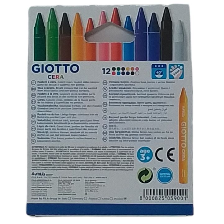 GIOTTO - CONF. 12 PASTELLI A CERA
