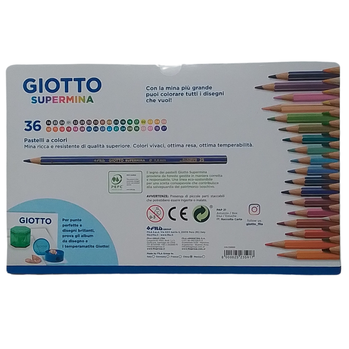 GIOTTO - CONF. 36 MATITE COLORATE SUPERMINA