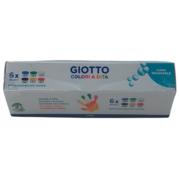 GIOTTO - CONF. 6 BARATTOLI DI COLORI A DITA
