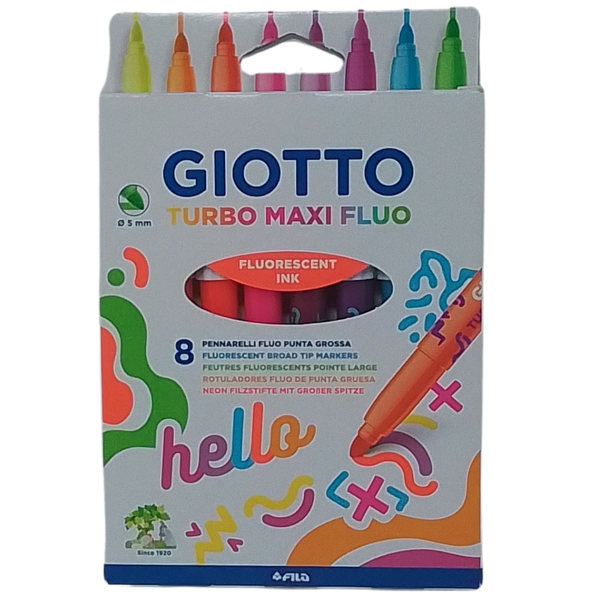 GIOTTO - CONF. 8 PENNARELLI TURBO MAXI FLUO