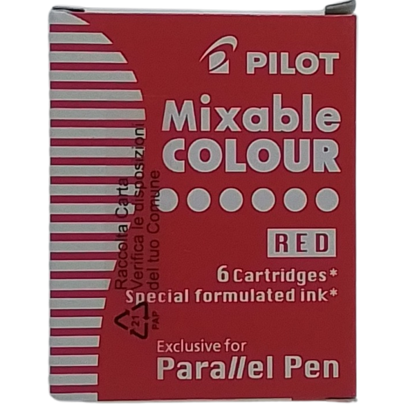 PILOT - CONF. 6 CARTUCCE PER PARALLEL PEN MIXABLE COLOUR ROSSO