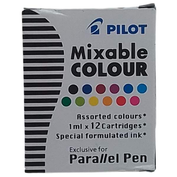 PILOT - CONF. 12 CARTUCCE PER PARALLEL PEN MIXABLE COLOUR COLORI ASSORTITI