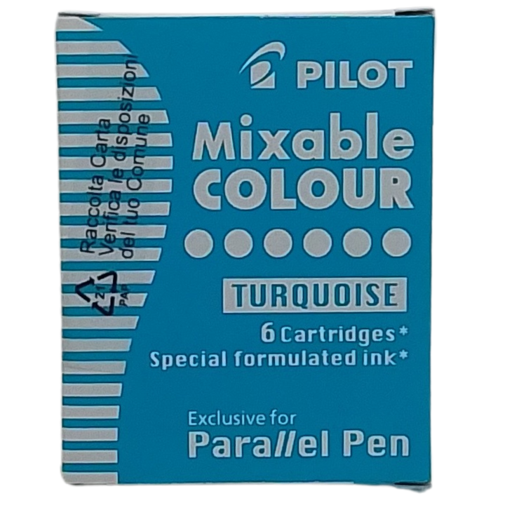PILOT - CONF. 6 CARTUCCE PER PARALLEL PEN MIXABLE COLOUR TURCHESE