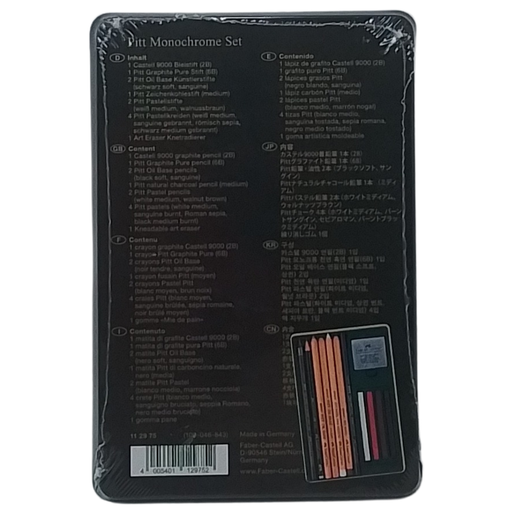 FABER-CASTELL - 12 PITT MONOCHROME SET