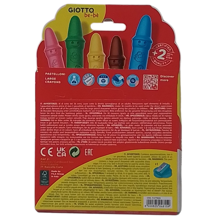 GIOTTO - BE-BE CONF. 10 PASTELLONI + TEMPERINO