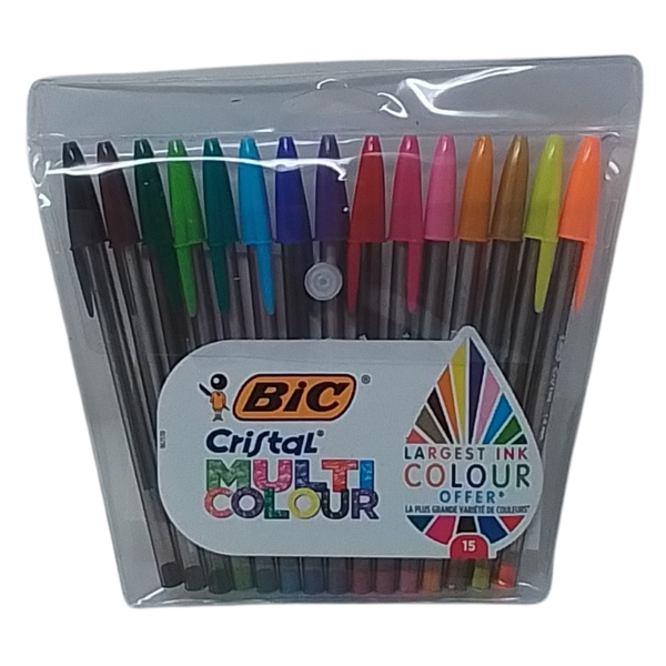 BIC - CRISTAL MULTICOLOR CONF. 15 PENNE COLORATE