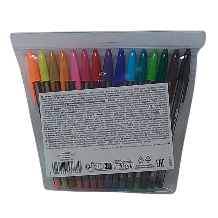 BIC - CRISTAL MULTICOLOR CONF. 15 PENNE COLORATE